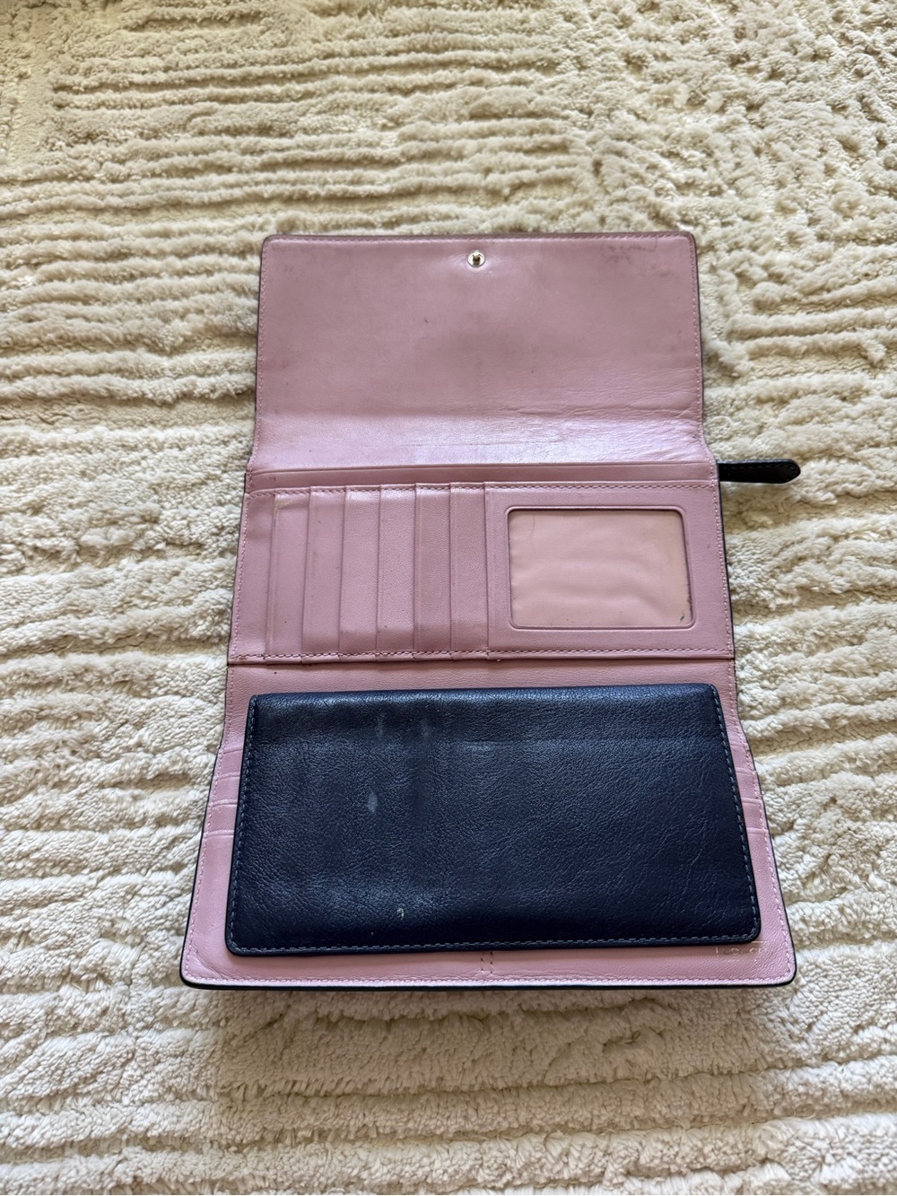 Coach Madison slim envelope trifold wallet black leather - Picture 4 of 9